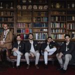 Homme House Groom and groomsmen in Homme House Library Manon Pauffin Photography 6
