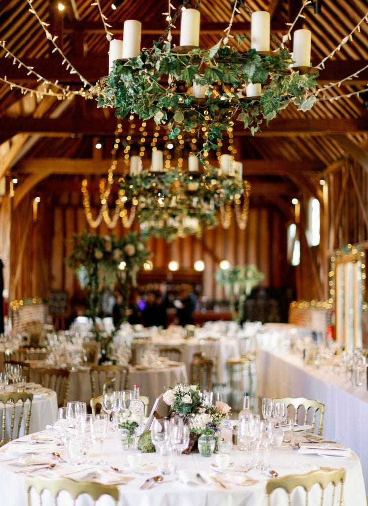 Lillibrooke Manor & Barns wedding venue table shot