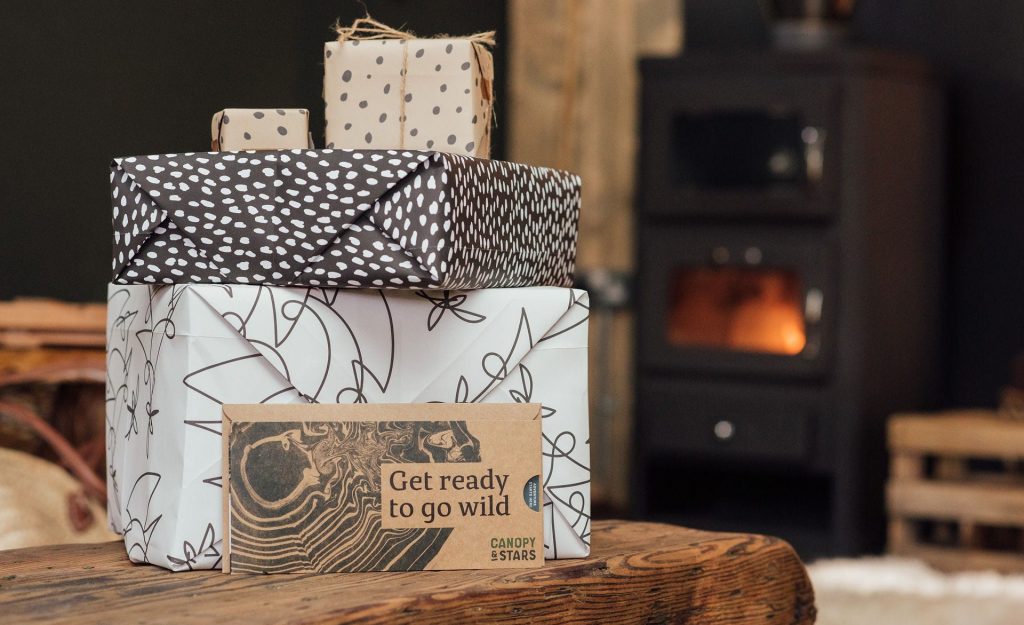 luxury glamping stay wedding gift for the bride and groom