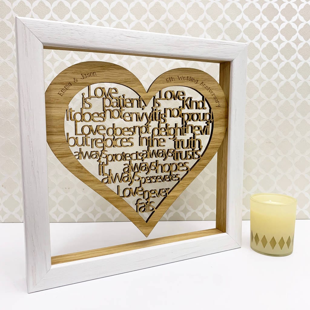 Anniversary Photo Frame Gift - Personalised With Any Message -Special Anniversary  Gift Idea