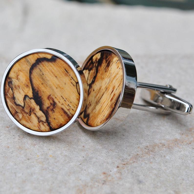 5th Anniversary gifts wooden cufflinks