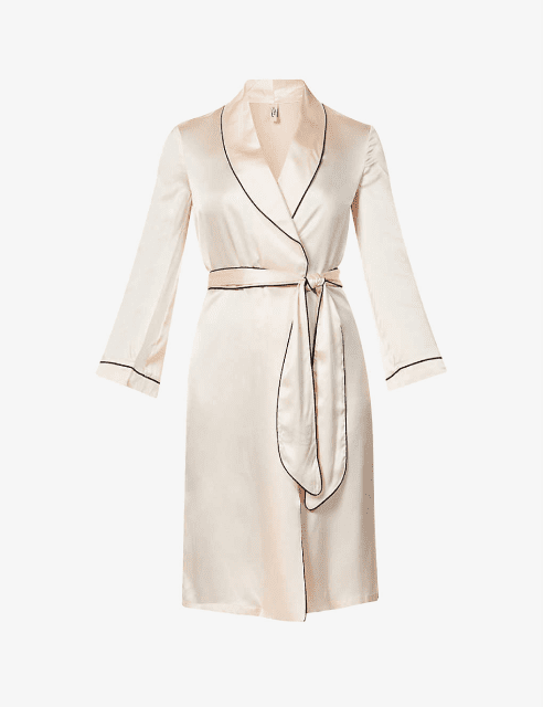 12th Wedding Anniversary Gift Ideas: Silk and Pearl Silk dressing gown 7
