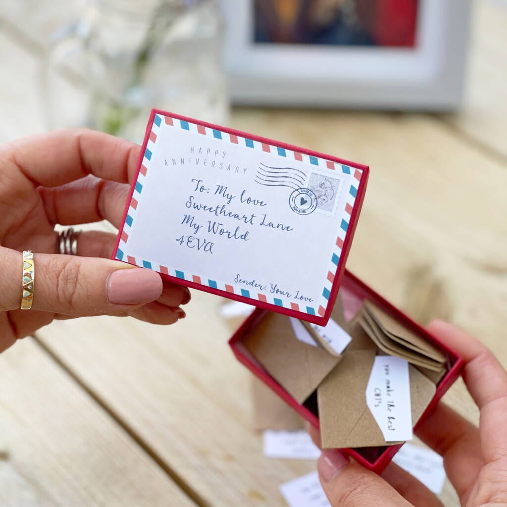 1st Wedding Anniversary Gift Ideas original mini love letters personalised anniversary gift 10
