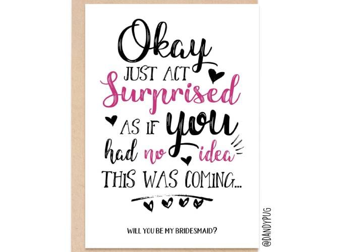 Will You Be My Bridesmaid question ideas