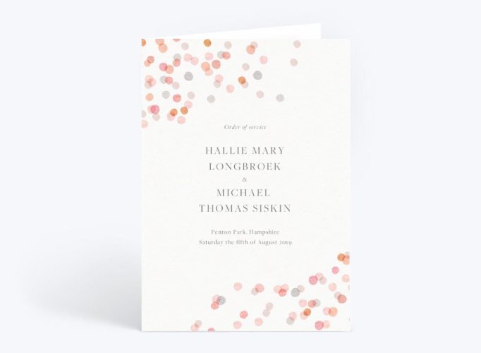 Wedding Order Of Service