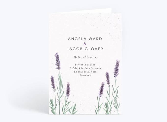 Wedding order of service