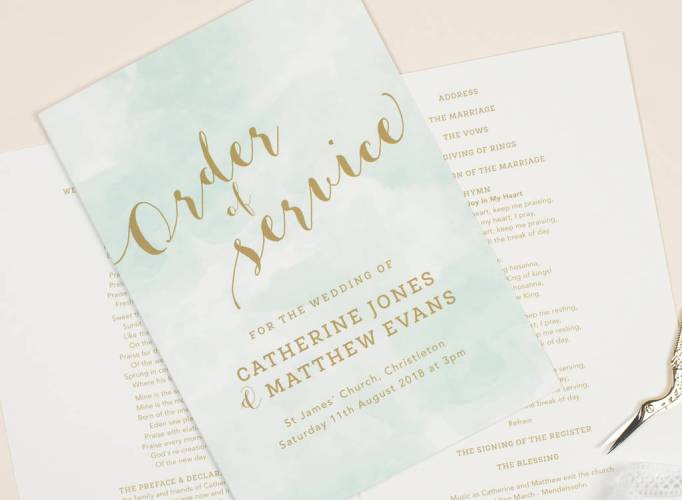 Wedding order of service