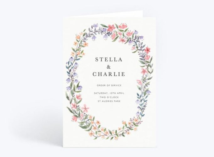 Wedding Order Of Service