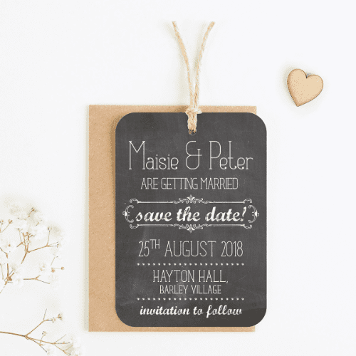 The Best Save The Date Cards On The High Street Chalkboard save the date 4