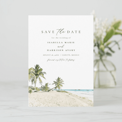 The Best Save The Date Cards On The High Street Watercolour beach save the date 5