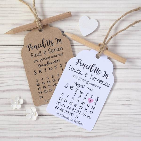 The Best Save The Date Cards On The High Street Pencil us in 3