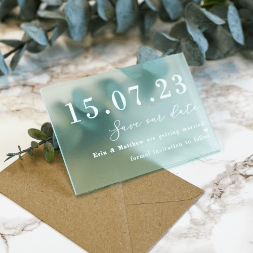 The Best Save The Date Cards On The High Street Luxury acrylic save the date 10