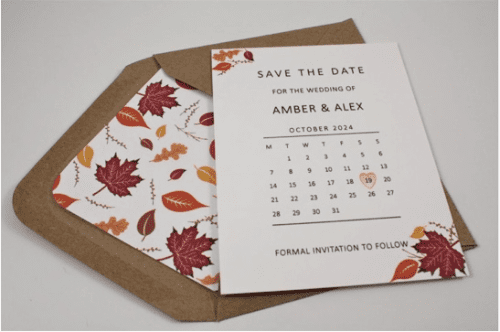 The Best Save The Date Cards On The High Street Autumn save the date 11