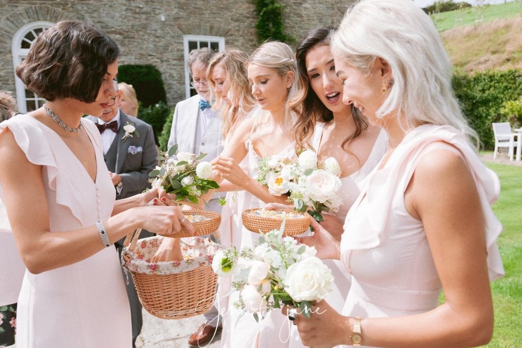 Confetti wedding photo