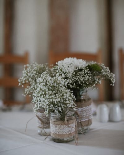 hessian jar centerpiece