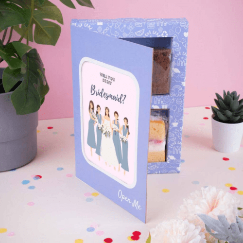 Our Favourite ‘Will You Be My Bridesmaid?’ Gifts cake card 21