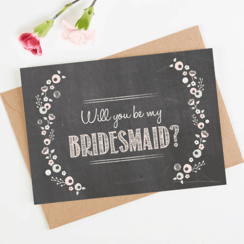 Our Favourite ‘Will You Be My Bridesmaid?’ Gifts 18.chalkboard card 22
