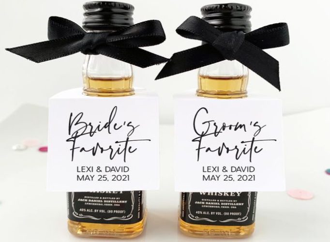 Easy DIY Wedding Favours for Frugal Couples Mini Spirits 13