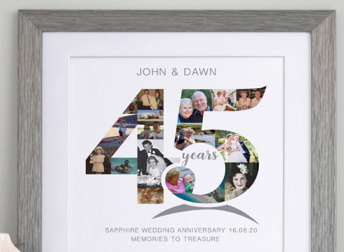 45th Wedding Anniversary Gifts Ideas Collage 4