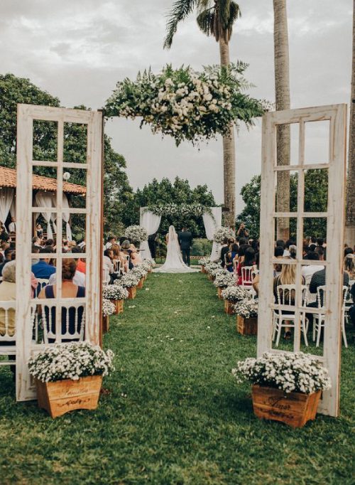 Inventive DIY Wedding Arch Ideas Doors 6