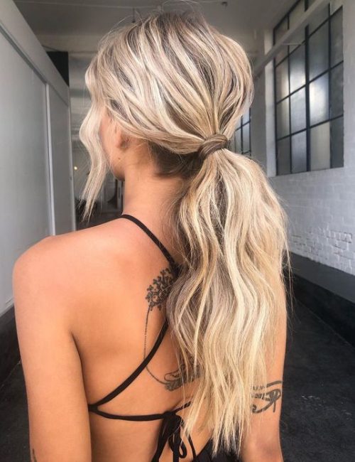 Gorgeous Bridesmaid Hairstyles for Messy Pony 29