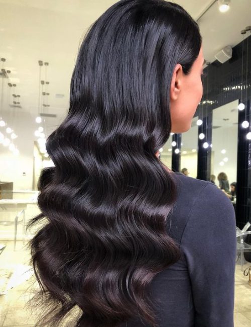 Gorgeous Bridesmaid Hairstyles for Sleek Waves 24