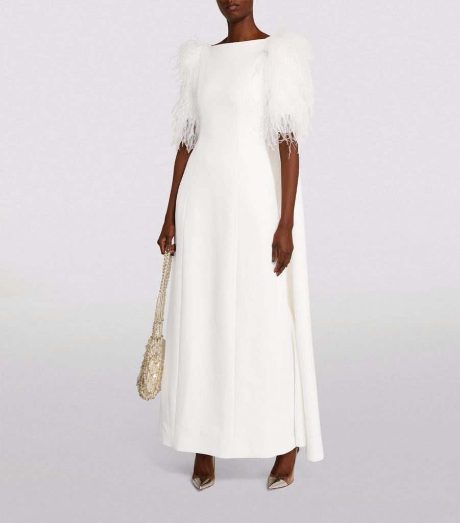 of Our Favourite Simple Wedding Dresses for Feather Trim Gown Harrods 37