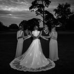 Cottesmore Hotel Golf and Country Club Bride and Bridemaids at night.jpg 19