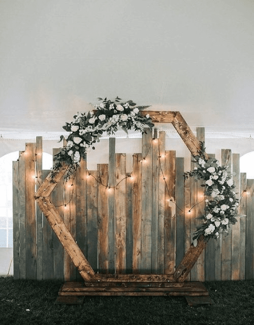 Alternative Wedding Ideas for Non Traditional Couples Hexagon Wedding Arch 1
