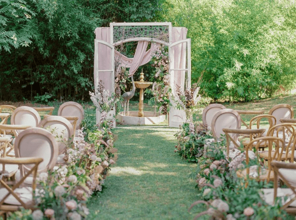 Outdoor wedding ceremony