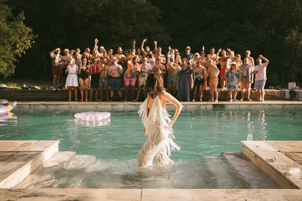Summer Weddings: Ideas You’ll Want To Steal pool party credit Nigel John Photography 30