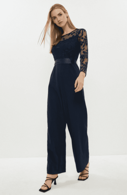 Best Wedding Guest Jumpsuits for Embroidered Top Wide Leg Jumpsuit 12