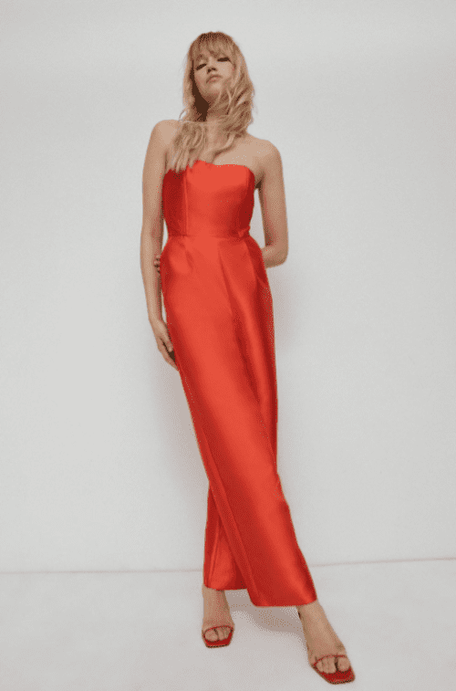 Best Wedding Guest Jumpsuits for Satin Twill Bandeau Jumpsuit 18