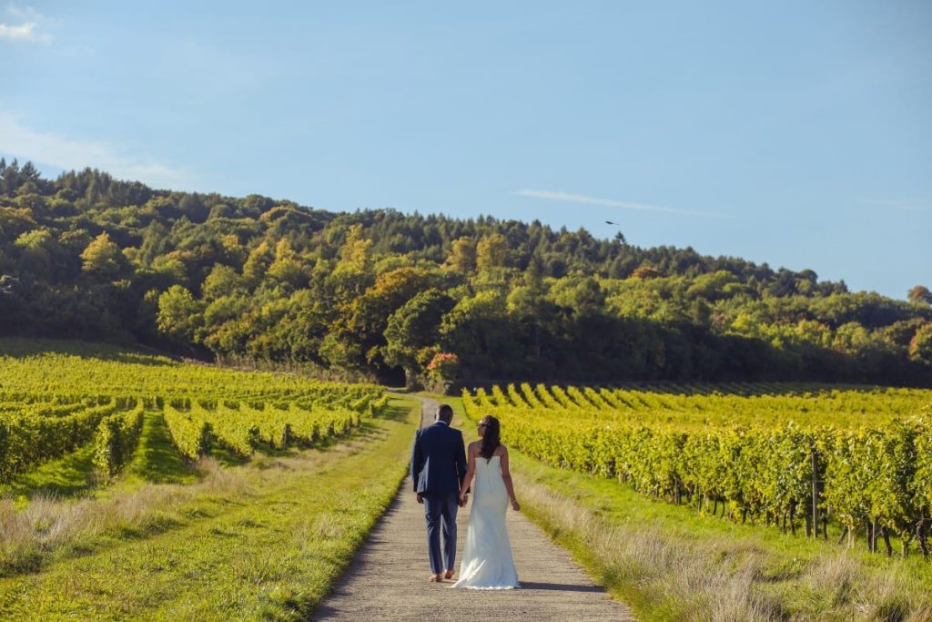Best Wedding Venues in Surrey Denbies Vineyard Couple 3