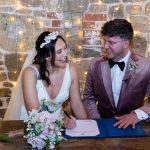 Grittenham Barn Rachel & Jamie Vamshee Patam inside the barn ceremony .jpeg 16