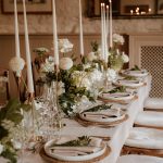 Table decor for intimate wedding