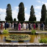 Hinton St Mary Tithe Barn drinks in the sunken garden.jpg 30