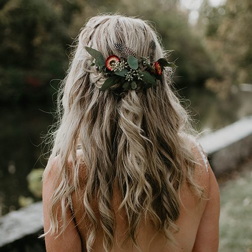 boho bridal hairstyle