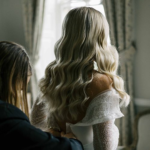 hollywood waves bridal hairstyle