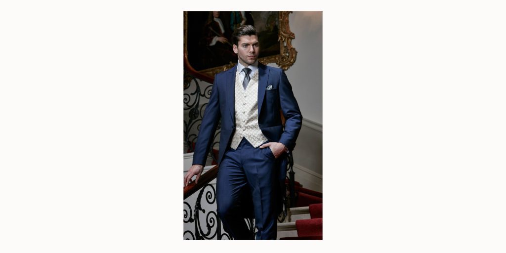 Navy blue morning suit