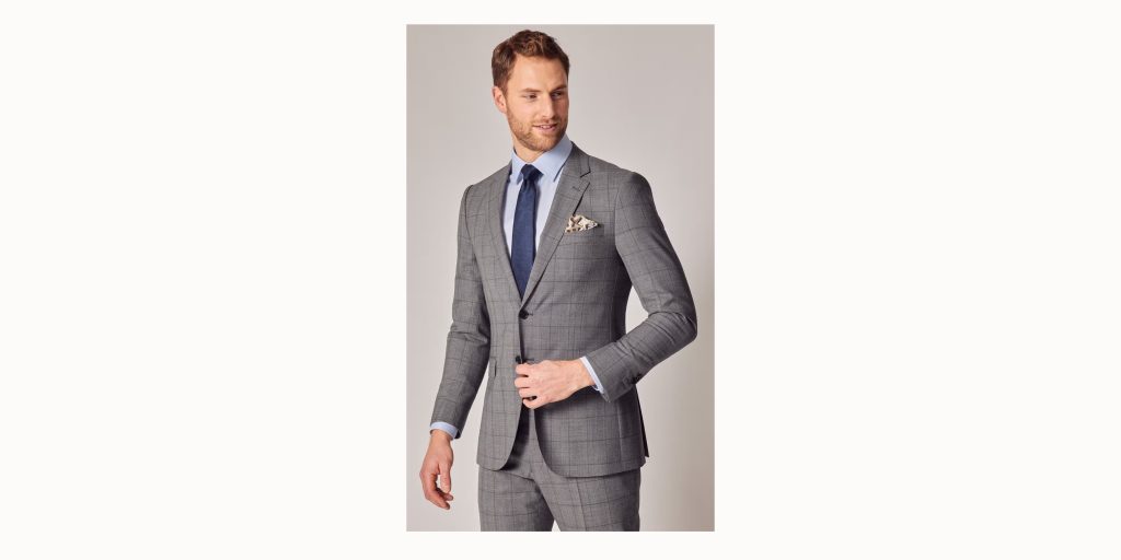 Grey check suit
