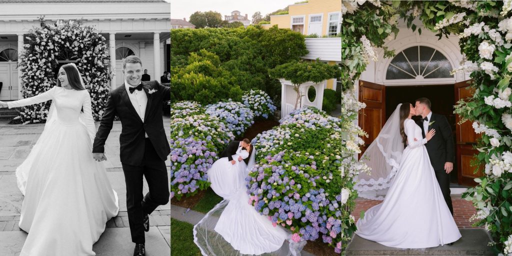 Olivia Culpo and Christian McCaffrey on their wedding day