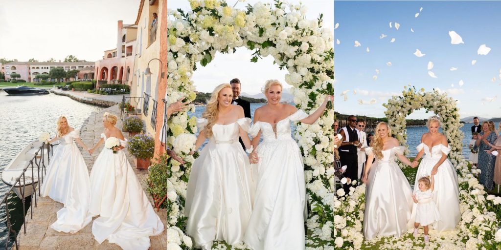 Rebel Wilson and Ramona Agruma on their wedding day