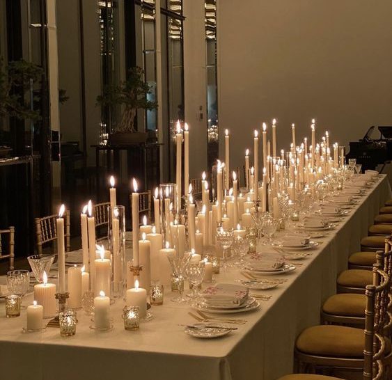 candles at wedding