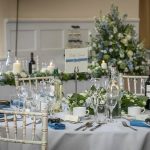 Priodasau Prifysgol Bangor University Weddings hoh wedding set up flowers.jpg 7