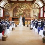 Priodasau Prifysgol Bangor University Weddings weddings powis hall ceremony with guests.jpg 2