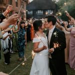 Couple with sparklers
