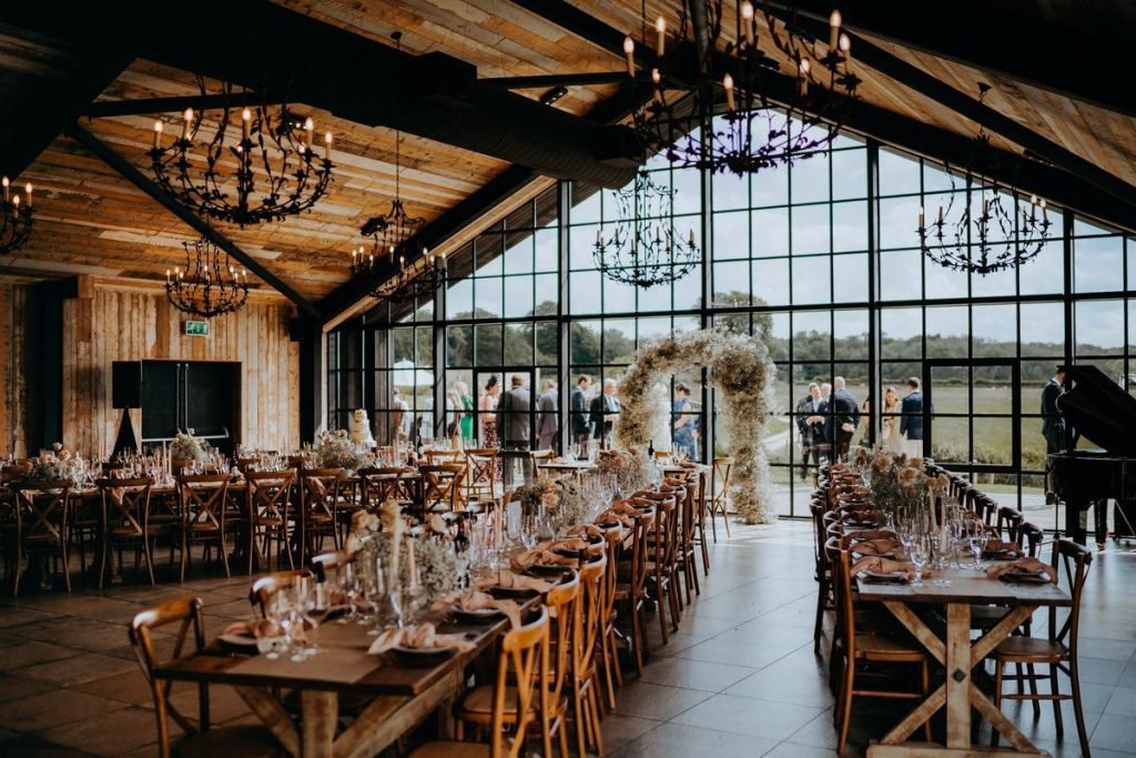 Barn wedding breakfast