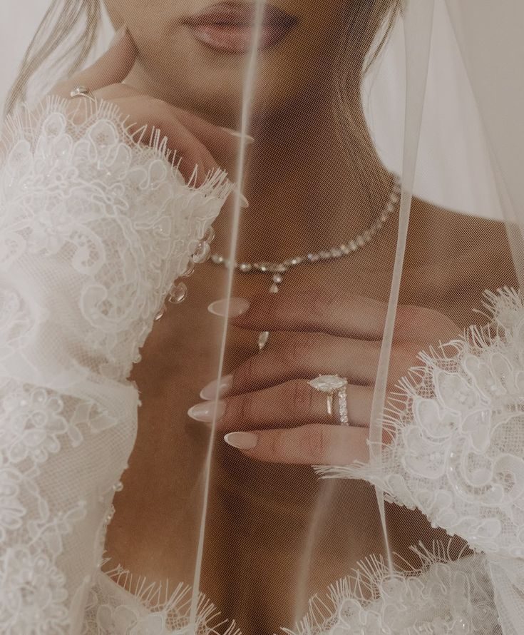 Bride hands close up