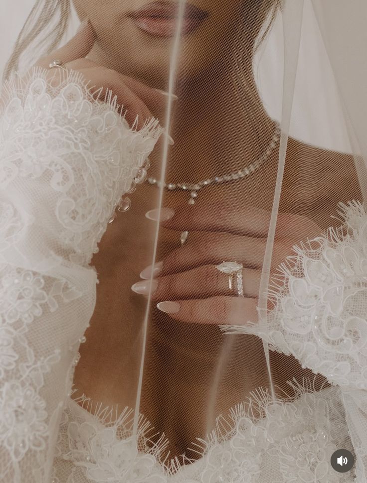 Bride hands close up